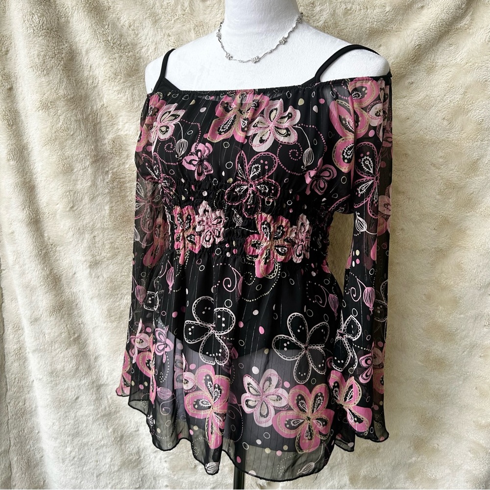 Fairy Mesh Floral Blouse